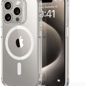 Clear Magnetic iPhone 15 Pro Max Case - Slim, Shockproof Protection