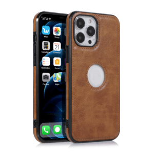 iPhone 14 Pro Max Casus Logo View Case - Vegan Leather Luxury Edi